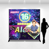 Lofaris Custom Photo Speed Car Game 16th Birthday Backdrop